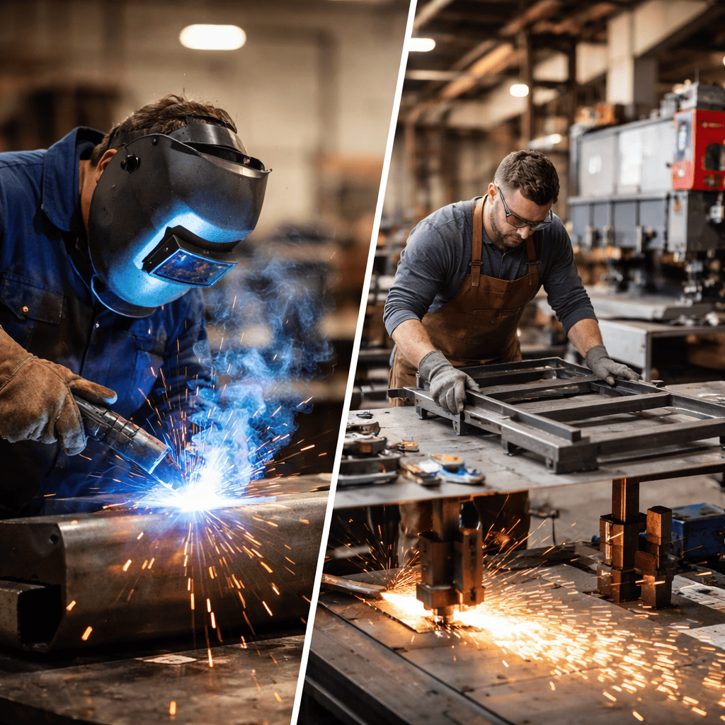 what is the difference between welding and fabrication