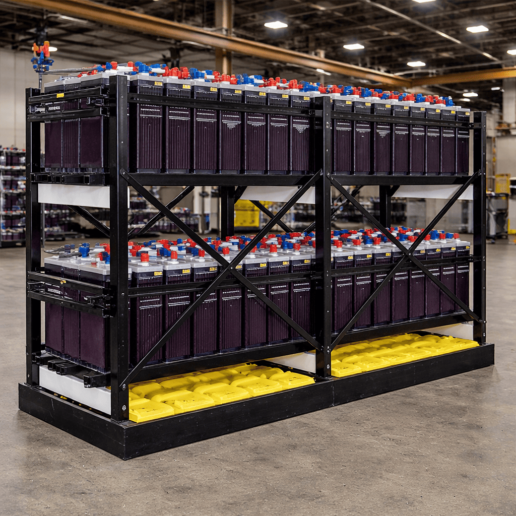 Battery rack systems fabrication