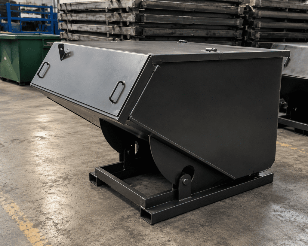 Hydraulic scrap bins