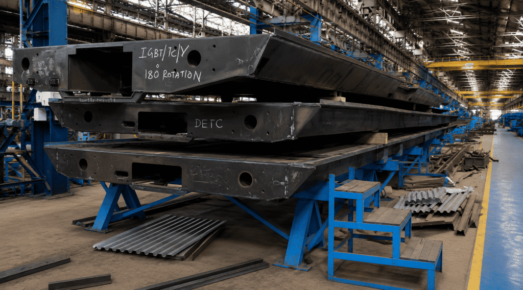 Stacked underframes railways