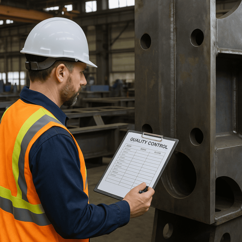 Quality control in heavy fabrication