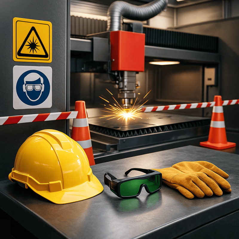 Safety measures in laser cutting operations
