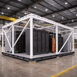 Structural skid for modular data center