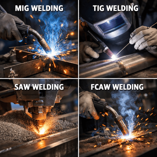 common welding techniques in heavy fabrication